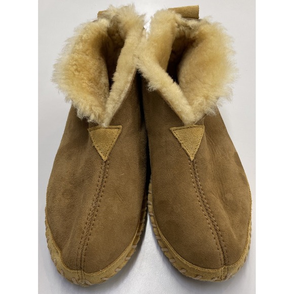 L.L. Bean Shoes - LL Bean Wicked Good Moccasins Suede Shearling Slippers Women's Size‎ US 7 Medium